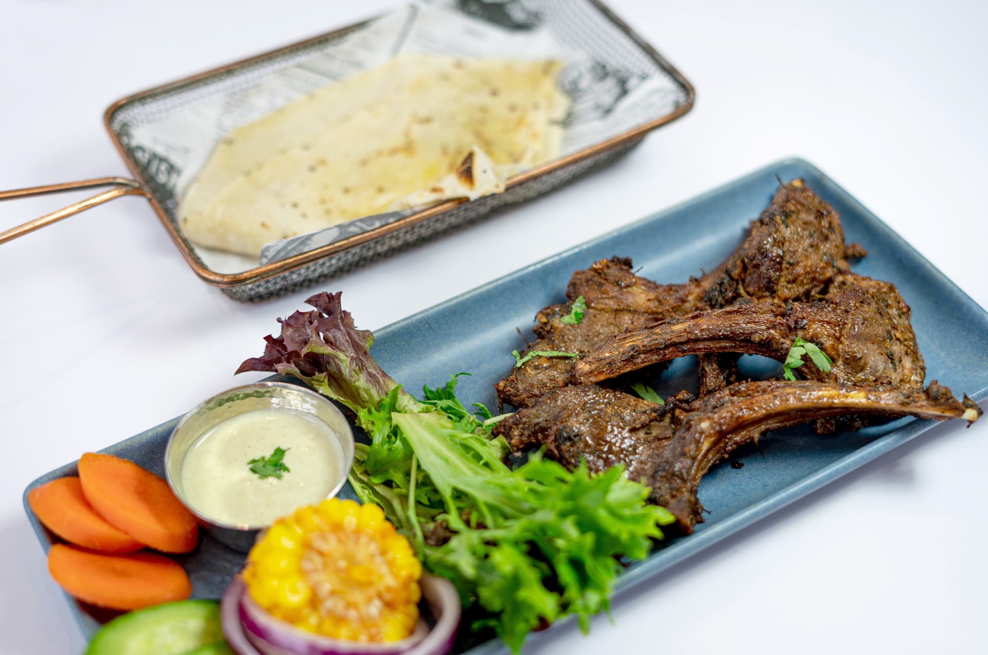 Original photograph of Barrah Kebab lamb cutlets on the bone