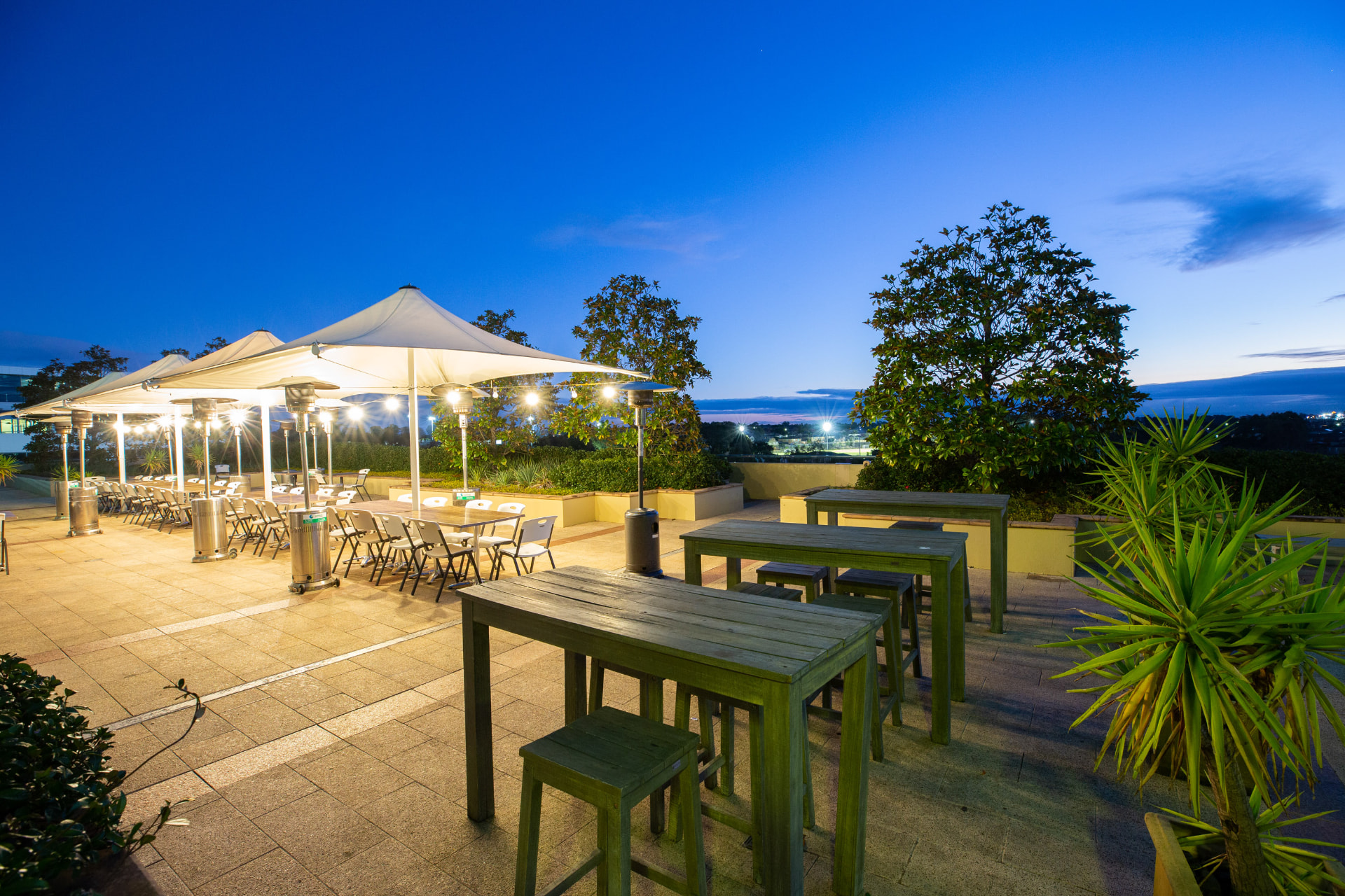 Evening view from the Bella Vista terrace