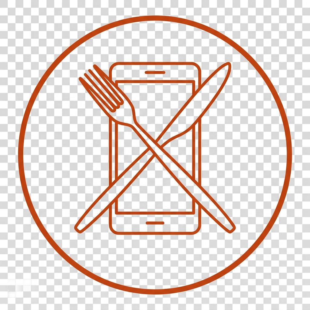 #PhoneFreeDining — phone with crossed fork and knife