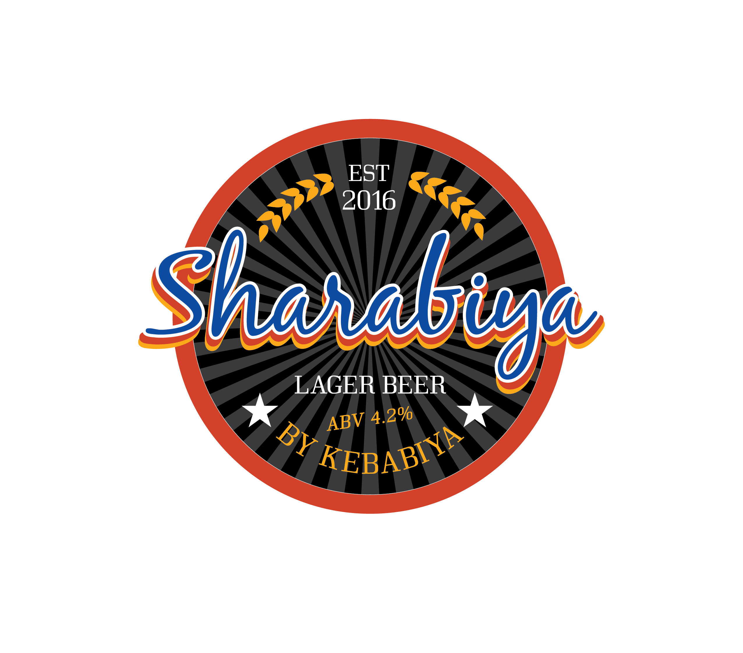 Sharabiya Lager Beer by Kebabiya — Est 2016, ABV 4.2%